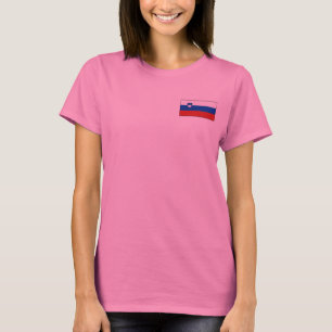 Slowenien-Flagge + Karte T-Shirt
