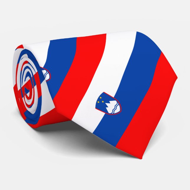Slowenien-Flagge Krawatte (Gerollt)