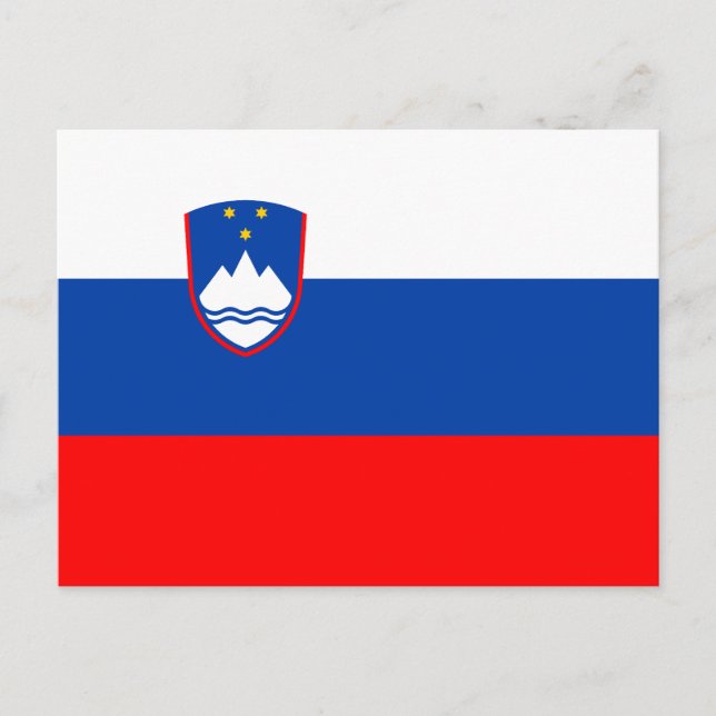 Slowenien-Flagge Postkarte (Vorderseite)