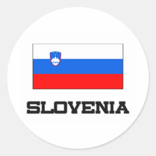 Slowenien-Flagge Runder Aufkleber