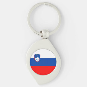 Slowenien-Flagge Schlüsselanhänger