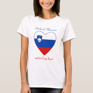 Slowenien-Flagge T-Shirt für den Schatz