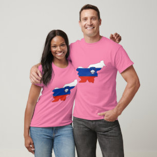 Slowenien-Flaggenkarte T-Shirt