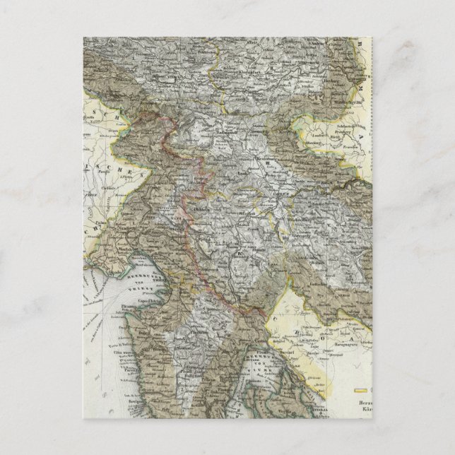 Slowenien, Kroatien Postkarte (Vorderseite)