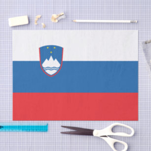 Slowenien Papier-Taschentuch, slowenisches Flagge  Seidenpapier