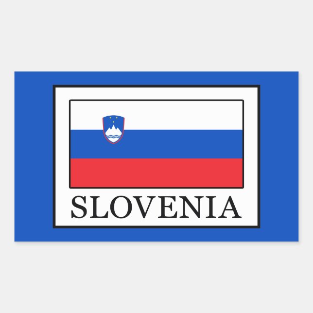 Slowenien Rechteckiger Aufkleber (Vorderseite)