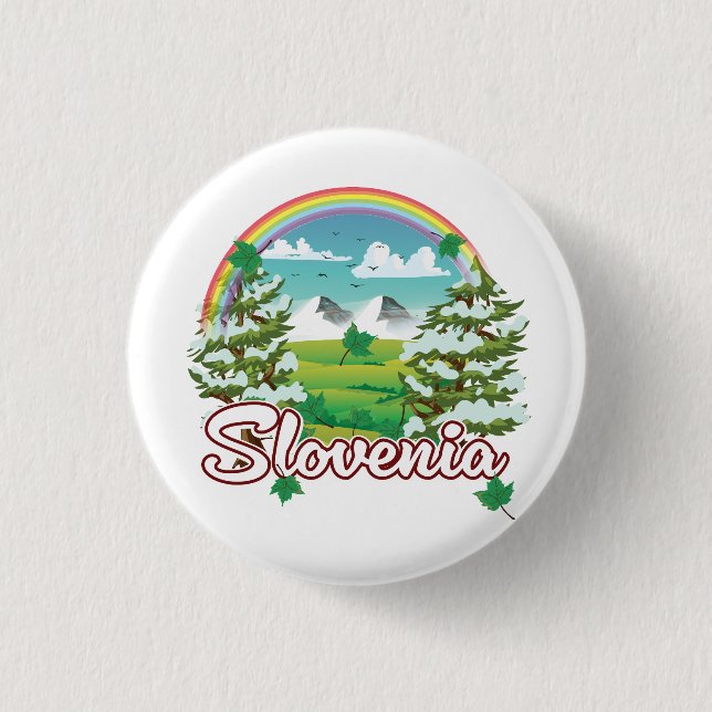 Slowenien Reise Logo Button (Vorderseite)
