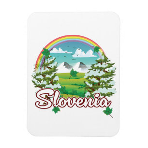 Slowenien Reise Logo Magnet