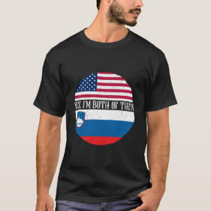 Slowenien Shirt amerikanische und slowenische Flag