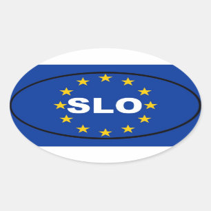Slowenien SLO Europäische Gewerkschaft Ovaler Aufkleber