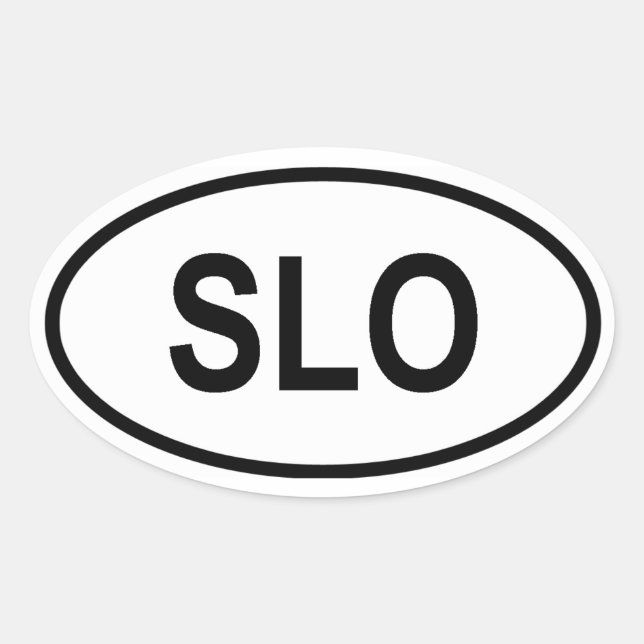 Slowenien "SLO" Ovaler Aufkleber (Vorderseite)