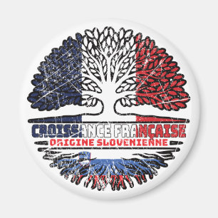 Slowenien Slowenisch Französisch Frankreich Baumw Magnet