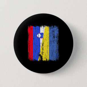 Slowenien Ukraine Halbflagge Slowenische Ukrainisc Button