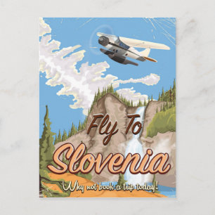 Slowenien Vintage Reiseposter Postkarte