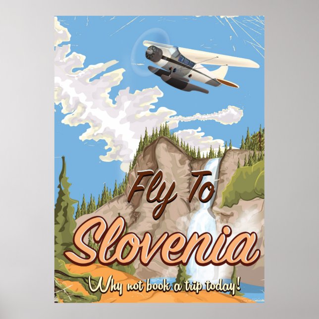 Slowenien Vintages Reiseplakat Poster (Vorne)