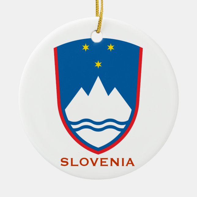 SLOWENIEN* Wappen Ornament Slovenski Božični Okras (Vorne)