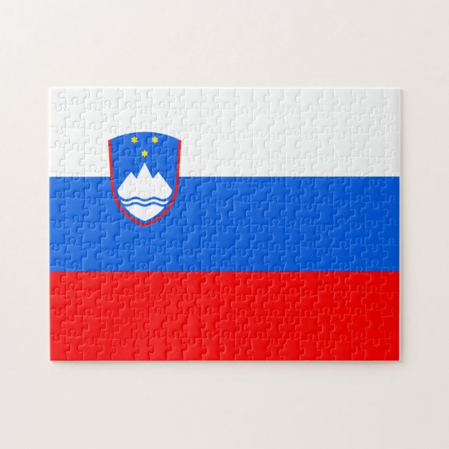 Slowenienflagge Puzzle (Horizontal)