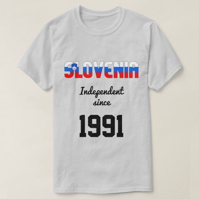 Slowenische Feier zur Unabhängigkeit der Flagge T-Shirt (Design vorne)