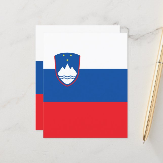 Slowenische Flagge (Vorderseite/Rückseite Beispiel)