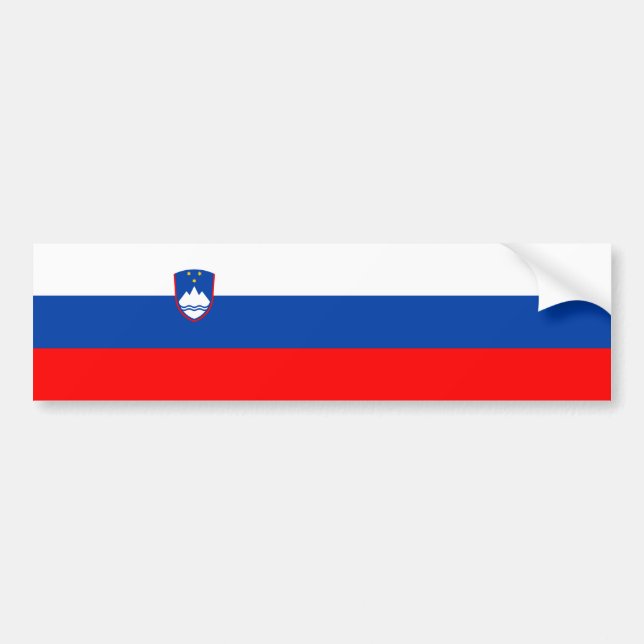 Slowenische Flagge Autoaufkleber (Vorne)