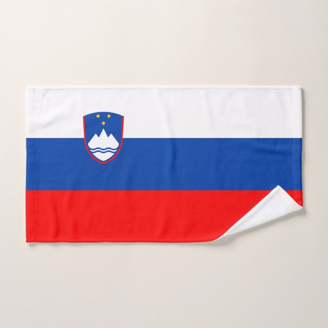 Slowenische Flagge Badhandtuch Set (Handtuch)