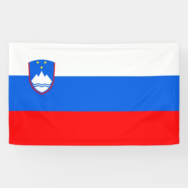 Slowenische Flagge Banner (Horizontal)