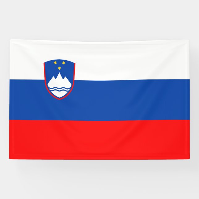 Slowenische Flagge Banner (Horizontal)