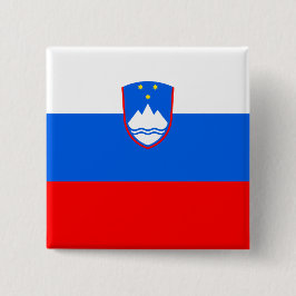 Slowenische Flagge Button
