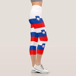 Slowenische Flagge Capri Leggings