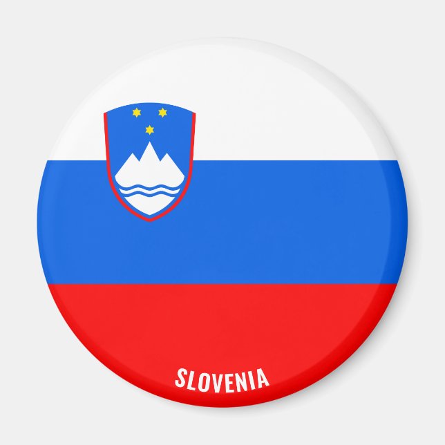 Slowenische Flagge Charming Patriotic Magnet (Vorne)