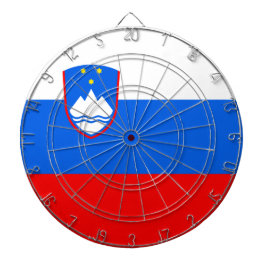 Slowenische Flagge Dartscheibe