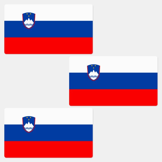 Slowenische Flagge Etiketten (Gruppe)