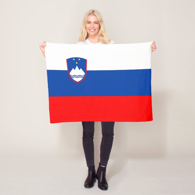 Slowenische Flagge Fleecedecke (Beispiel)