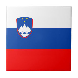 Slowenische Flagge Fliese