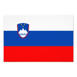 Slowenische Flagge Fotodruck