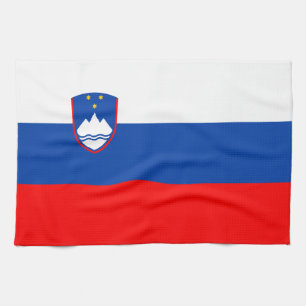 Slowenische Flagge Geschirrtuch