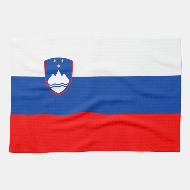 Slowenische Flagge Geschirrtuch (Horizontal)