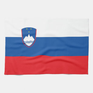 Slowenische Flagge Geschirrtuch