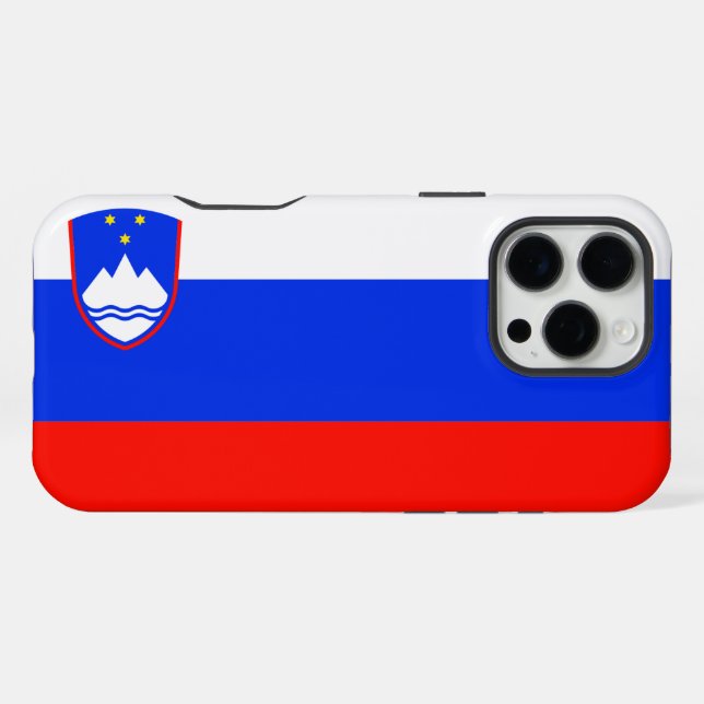 Slowenische Flagge iPhone Hülle (Rückseite (Horizontal))