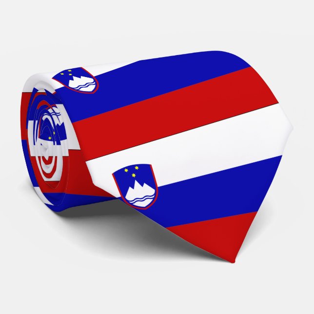 Slowenische Flagge Krawatte (Gerollt)