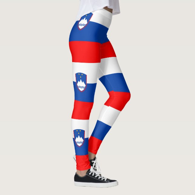 Slowenische Flagge Leggings (Rechts)
