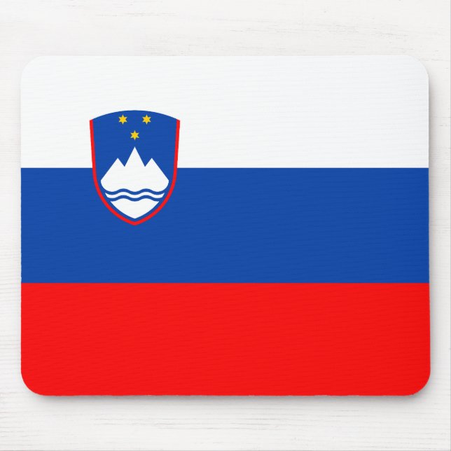 Slowenische Flagge Mousepad (Vorne)