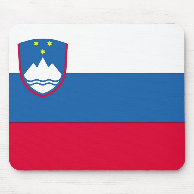 Slowenische Flagge Mousepad (Vorne)