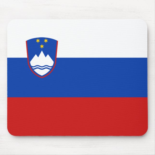 Slowenische Flagge Mousepad (Vorne)