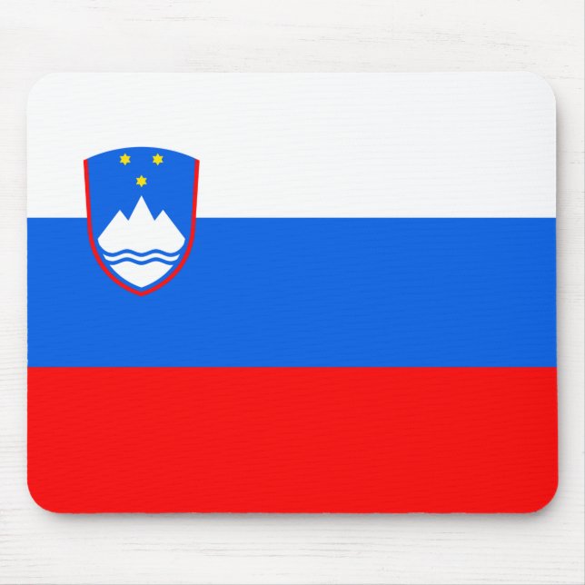 Slowenische Flagge Mousepad (Vorne)