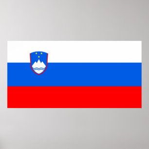 Slowenische Flagge Poster