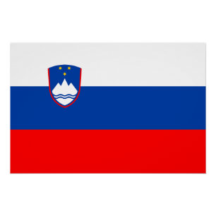 Slowenische Flagge Poster
