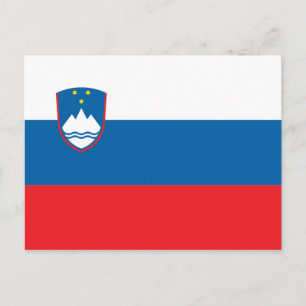 Slowenische Flagge Postkarte