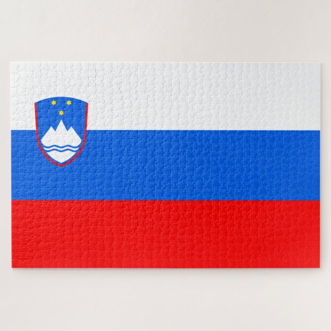 Slowenische Flagge Puzzle (Horizontal)