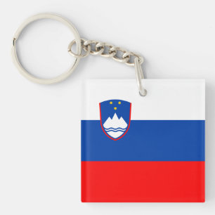 Slowenische Flagge Schlüsselanhänger